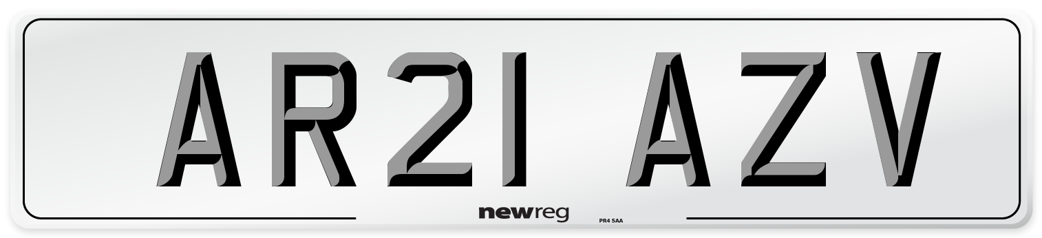 AR21 AZV Number Plate from New Reg